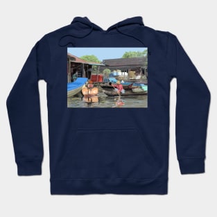 River village Tonie Sap Lake Hoodie